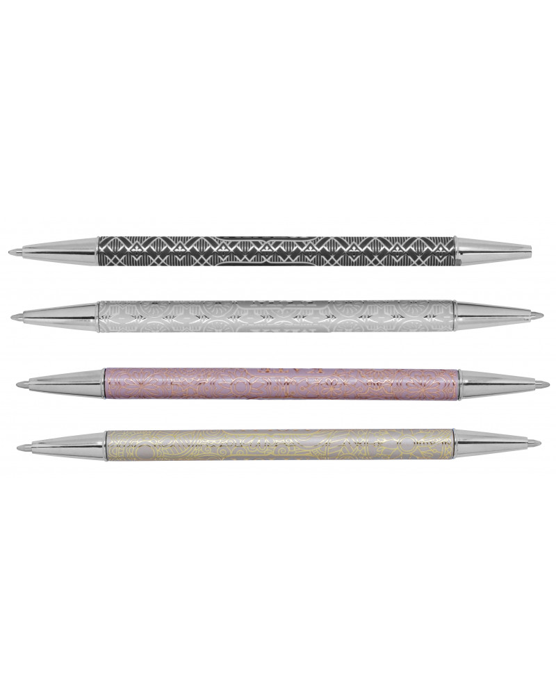 STYLO BILLE METAL DOUBLE EMBOUTS POUR EN