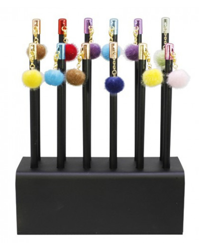 CRAYON A PAPIER ATTRIBUT POMPON FOURRURE