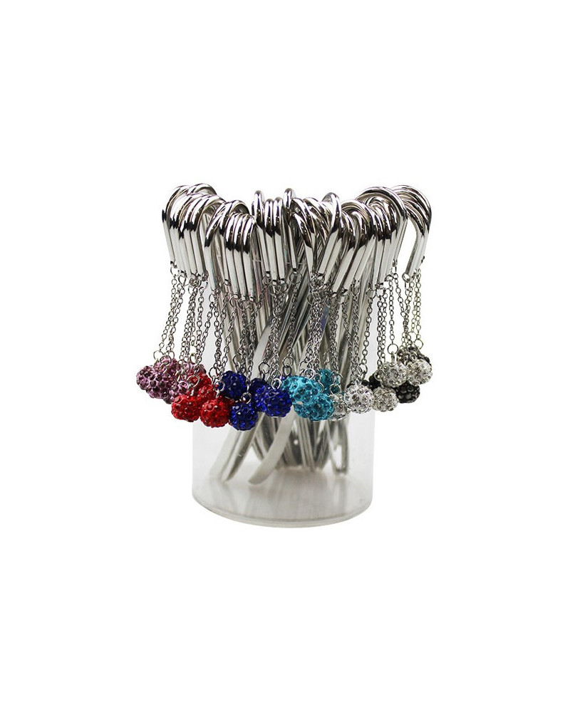 MARQUE PAGE METAL CHROME ORNE BOULE STRA