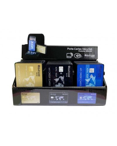 ETUI PORTE CARTES  RFID AVEC EJECTION AUTOMATIQUE