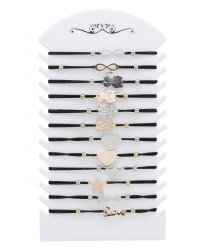 BRACELET EN ACIER CHROME ET CUIVRE INOX