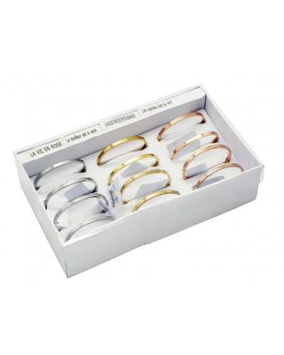 ASSORTIMENT DE BRACELETS ACIER RIGIDES G