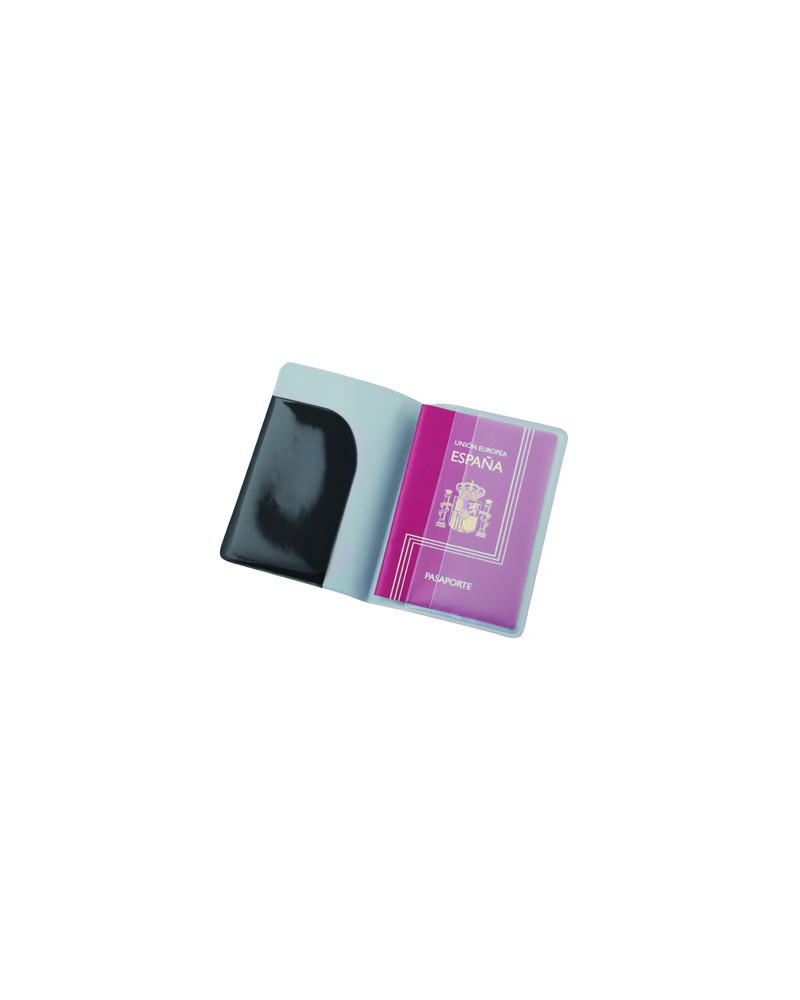 PROTEGE PASSEPORT NOIR SYMBOLE AVION EN