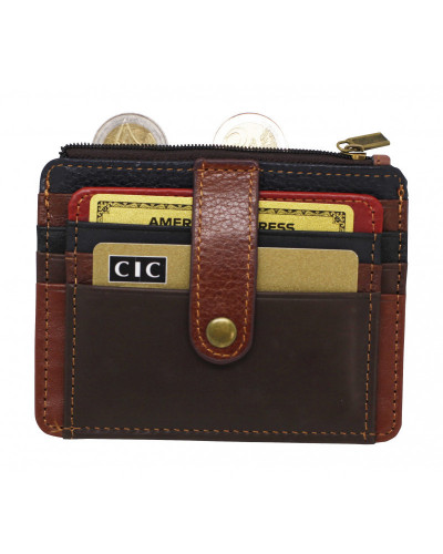 PORTE MONNAIE PORTE CARTES EN CUIR multi coul