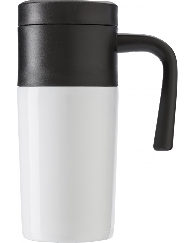MUG HERMETIQUE EN ACIER INOXYDABLE BLANC