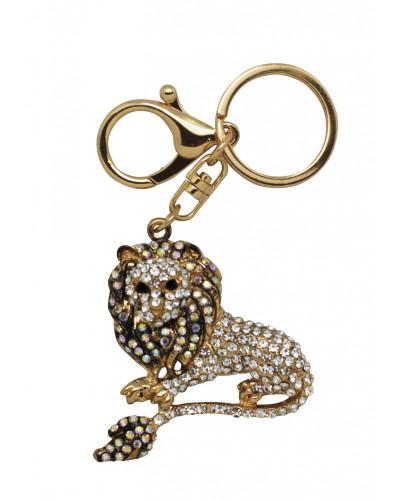 PORTE-CLES LION METAL DORE STRASSE GOLD LION KEYRING