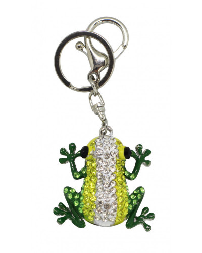 PORTE-CLE GRENOUILLE MULTICOUL Metal/STRAS