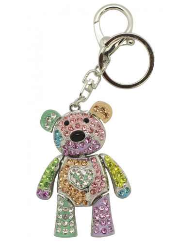 PORTE CLES OURSON ARTICULESTRASS MULTICOL