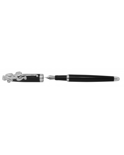 STYLO PLUME METAL NOIR AVEC ATTRIBUT JAG