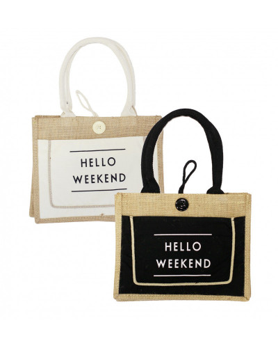 SAC DE PLAGE GM EN TOILE DE JUTE
