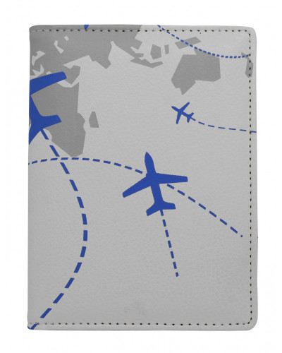 COFFRET PROTEGE-PASSEPORT + ETIQUETTE A BAGAGE BLANCS