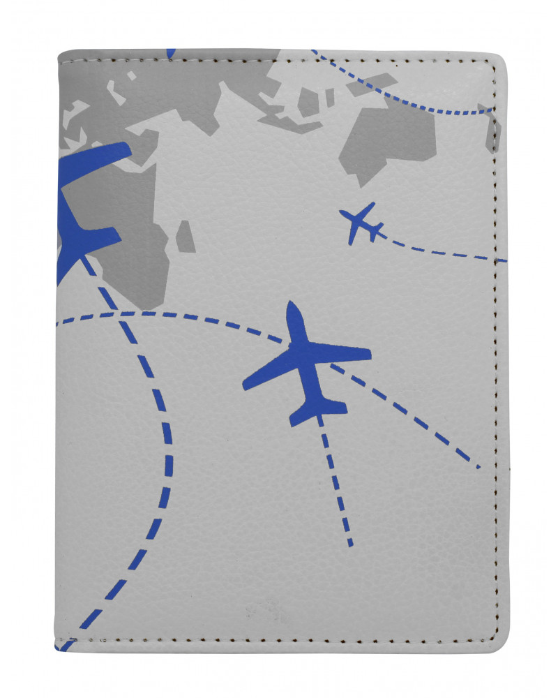 COFFRET PROTEGE-PASSEPORT + ETIQUETTE A BAGAGE BLANCS