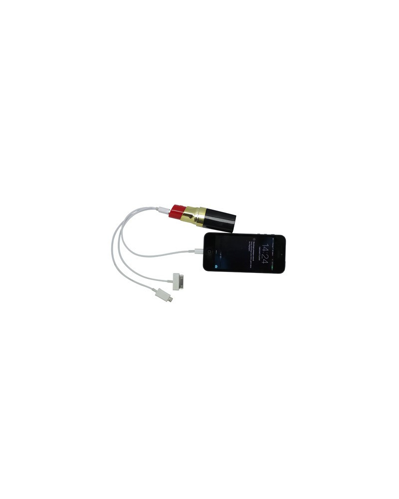 CHARGEUR UNIVERSEL 2600 MAH BATTERIE SAMSUNG FORME ROUGE A LEVRE