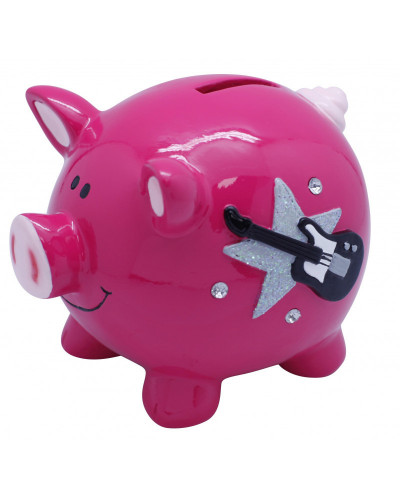 TIRELIRE COCHON GUITARE