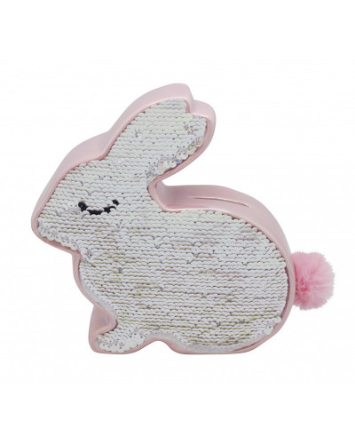 TIRELIRE LAPIN CERAMIK  SEQUINS R