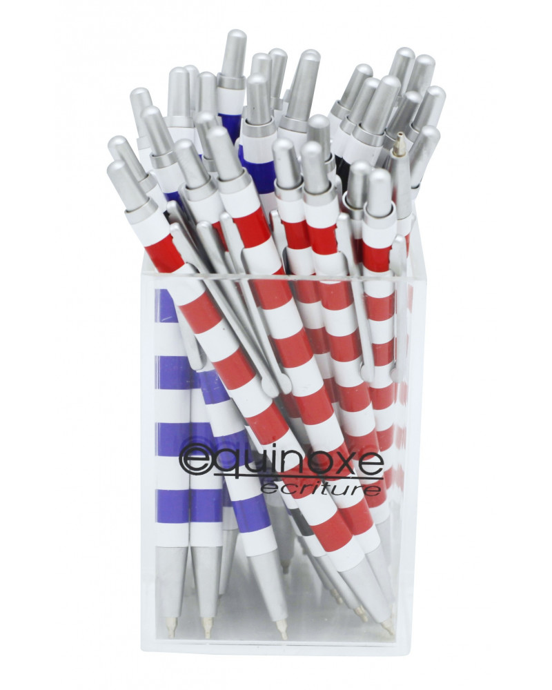 STYLO BILLE METAL A RAYURES POUR AGENDA