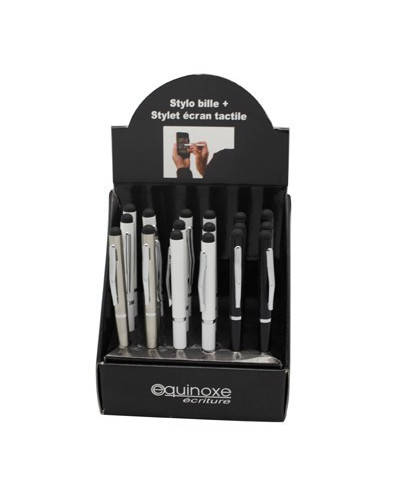 MINI STYLO BILLE METAL LAQUE+FONCTION TOUCH POUR IPHONE OU IPAD X24