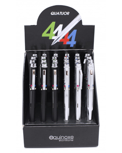 STYLO BILLE METAL QUATRE COULEUR