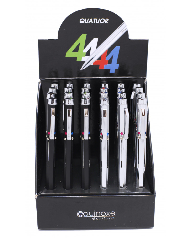 STYLO BILLE METAL QUATRE COULEUR