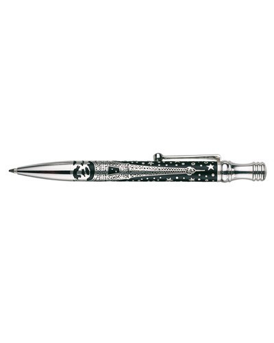 STYLO BILLE METAL NOIR/ARGENT motif t eiffel