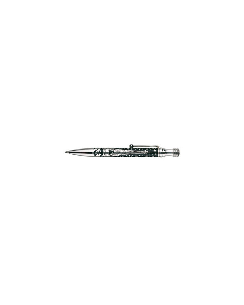 STYLO BILLE METAL NOIR/ARGENT motif t eiffel